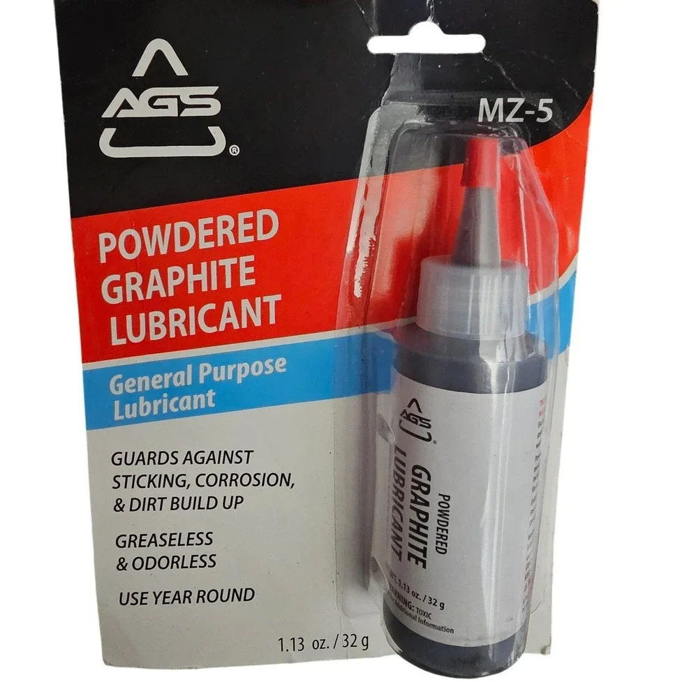 AGS Powdered Graphite Lubricant MZ-5 General Purpose Dry Lube 1.13 oz 32g New